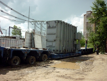 SWTrans - перевозка негабаритных и тяжеловесных грузов. Перевозка аварийного трансформатора.