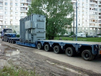 SWTrans - перевозка негабаритных и тяжеловесных грузов. Перевозка аварийного трансформатора.
