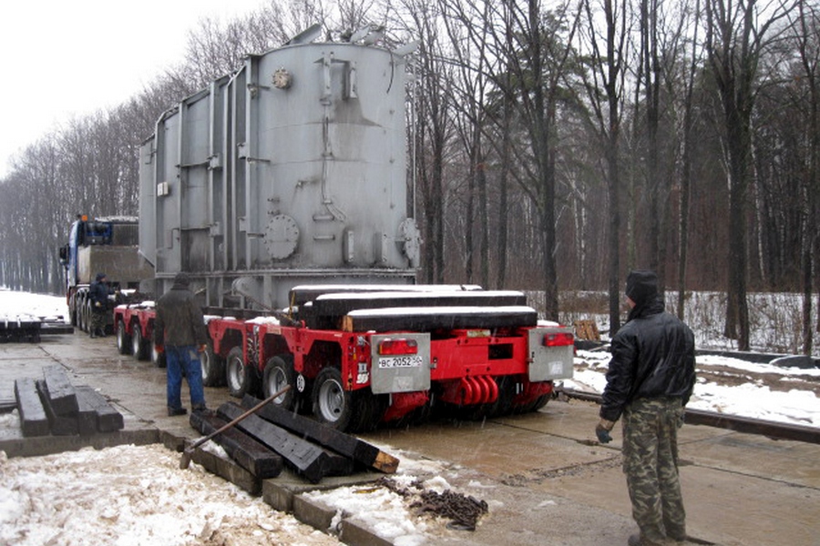 Перевозка тяжеловесных трансформаторов 180 тонн