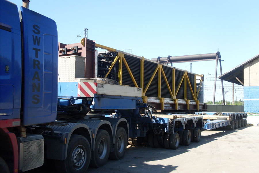 SWTtrans - перевозка тяжеловесных грузов. Перевозка котлов-утилизаторов для Новокуйбышевской ТЭЦ.