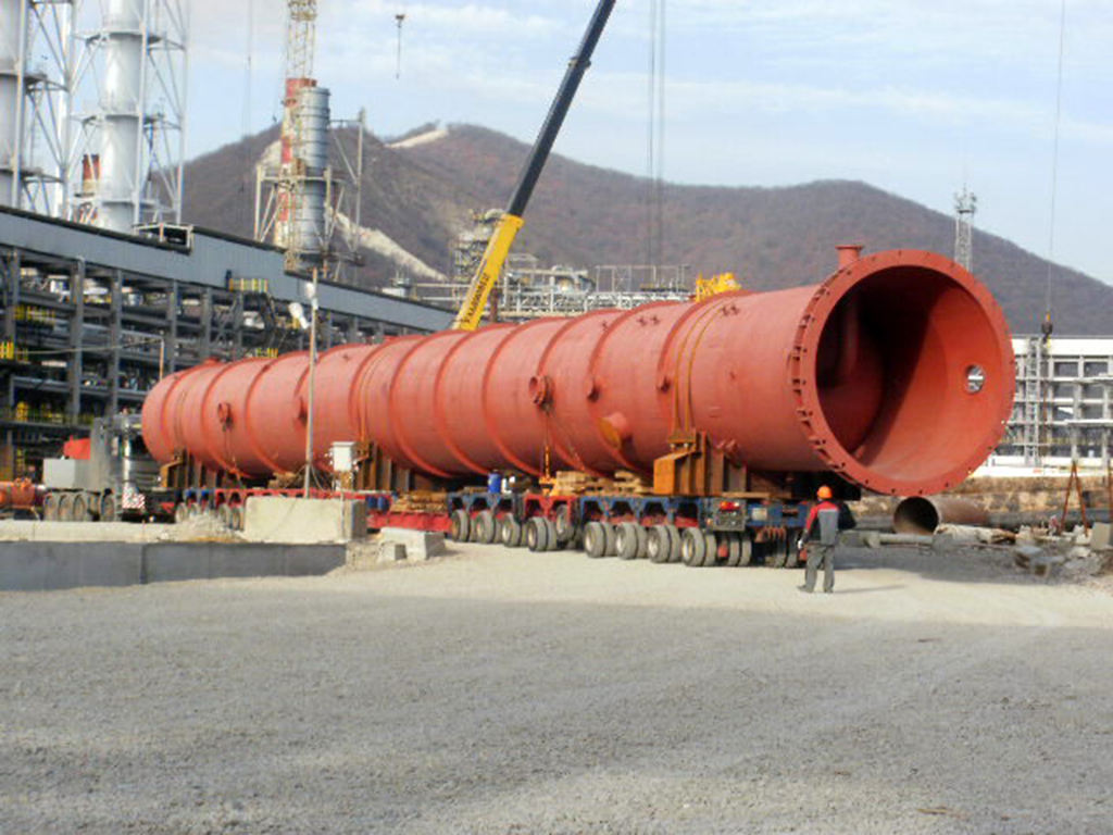 Перевозка колонного оборудования общим весом более 564 тонн