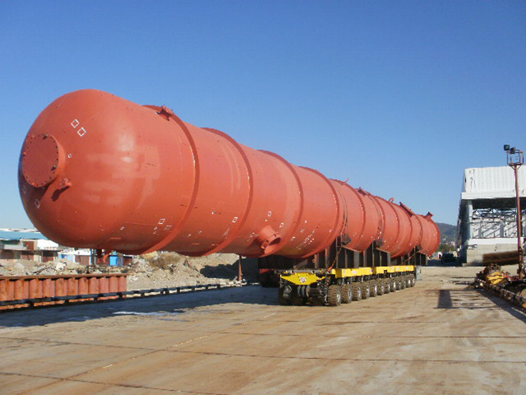 Перевозка колонного оборудования общим весом более 564 тонн