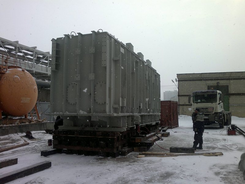 Такелаж тяжеловесного трансформатора